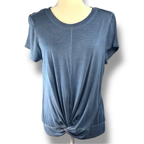 Cable & Gauge Tops - ❌❌ NOT FOR SALE Cable & Gauge Blue Short Sleeve Tie Front Tee Sz L